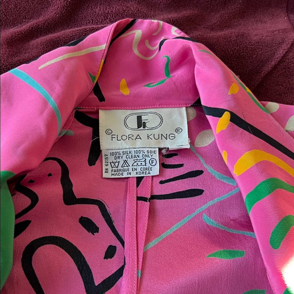Vintage 80’s/ 90s Flora Kung size 6 kimono